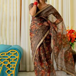 KALINI Floral Printed Zari Saree-picture-26