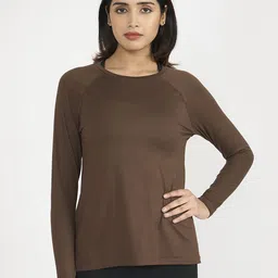 Hunnit Zen Round Neck Long Sleeve Active Wear Gym Top-image-99