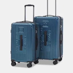 SWISS MILITARY Set Of 2 Cuboid Hard-Sided Textured Trolley Bag-25