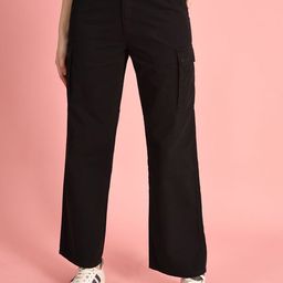 IVOC Women Classic Straight Fit High-Rise Cotton Cargos Trousers-picture-13