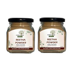 FORESTREE Set Of 2 Sapindus Mukorossi Pure & Natural Reetha Powder - 100 g Each image 3