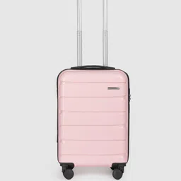 Teakwood Leathers India 360-Degree Rotation Solid Hard Sided Cabin Size Trolley Bag- 38L-48