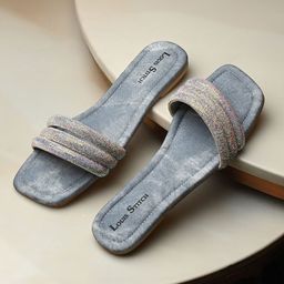 LOUIS STITCH Women Shiny Strap Lightweight Open Toe Flats-image-71