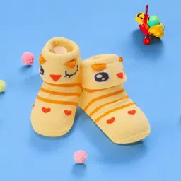Yellow Bee Girls Printed Cotton Ankle Length Socks-image-44