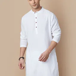Melange by Lifestyle Men Thread Work Pathani Kurta-image-10