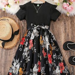 Miss & Chief Embellished A-Line Dress-image-5
