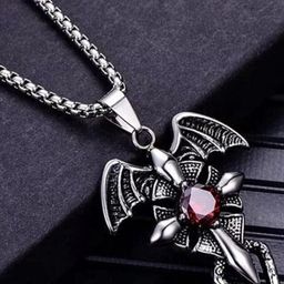 Roadster Stainless Steel Silver-Plated Jesus Cross Pendants With Chains-image-99