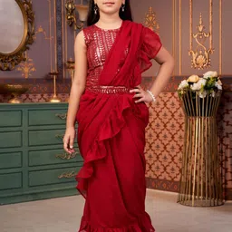 Muhuratam Ready To Wear Poly Georgette Lehenga Choli-image-81