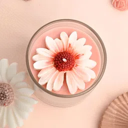 ANWYN Peach-Coloured & Red 1 pieces Jar Candle image 3