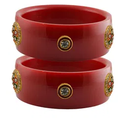 Vidhya Kangan Red Plastic Bangles-image-55