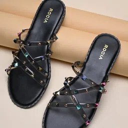 Rocia Women Embellished Open Toe Flats-94