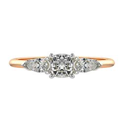 VALANOVA Women Sterling Silver Plated with Rose Gold & Certified Lab Grown Diamond 0.72cts-image-53
