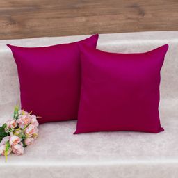 RoyalDeco Magenta Set of 2 Square Cushion Covers-9
