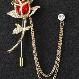 Curren Red Plated Alloy Brooch-picture-34
