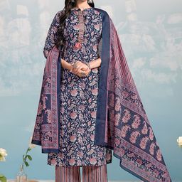Varanga Women Ethnic Motifs Printed Regular Kurta with Trousers & With Dupatta-17