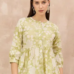all about you Women Floral Printed Pure cotton Peplum Top-image-41