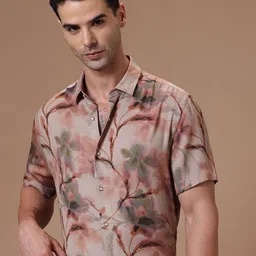The Collection Men India Slim Fit Abstract Printed Spread Collar Cotton Casual Shirt-image-33