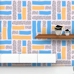 ArtzFolio Printed UV-Resistant Anti-Bacterial Colorful Repeat Abstract Shapes Peel & Stick Wallpaper-image-96