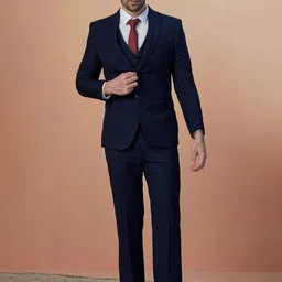 Manyavar Tailored-Fit Single-Breasted Five-Piece Suit-44