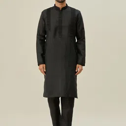 Arihant Rai Sinha Men Regular Linen Kurta with Trousers-picture-18