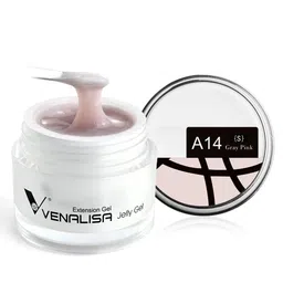 VENALISA UV Sculpture Nail Extension Hard Jelly Builder Gel - 15 ml - Gray Pink -A14 (S)-image-19
