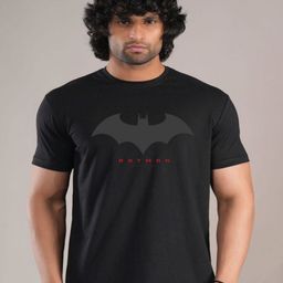 HESHA Men Batman Typography Printed Round Neck Cotton T-shirt-image-14