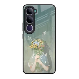 QRIOH Floral Printed Vivo Y300 5G Back Case Mobile Accessories-image-49