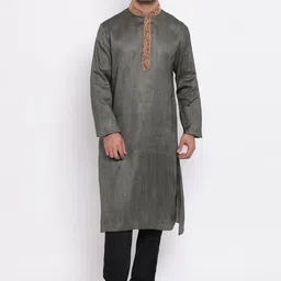 ZOIS Men Flared Sleeves Thread Work Kurta-image-98