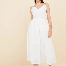 Styli Strappy Self Design A-Line Midi Dress-picture-17