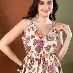 Stylum Floral Print Peplum Crop Top-picture-35