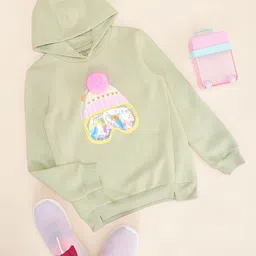 Pantaloons Junior Girls Graphic Printed Round Neck Cotton Pullover Sweatshirt-image-33