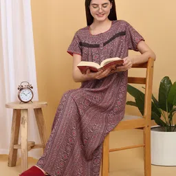 Sweet Dreams Printed Maxi Nightdress-image-73