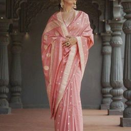 HERE&NOW Ethnic Motifs Woven Design Zari Banarasi Saree-picture-36