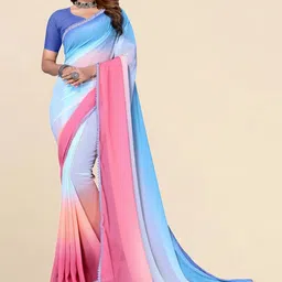 DIVASTRI Tie and Dye Pure Georgette Designer Saree-picture-5
