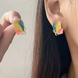 VAGHBHATT Gold-Plated Butterfly Shaped Studs image 5