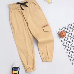 BAATCHEET Boys Mid-Rise Pure Cotton Joggers-image-63