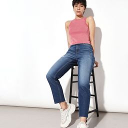 ONLY Women Slim Fit High-Rise Mildly Distressed Light Fade Stretchable Jeans-picture-43