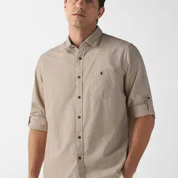 Louis Philippe Jeans Men Slim Fit Solid Spread Collar Cotton Casual Shirt-image-88
