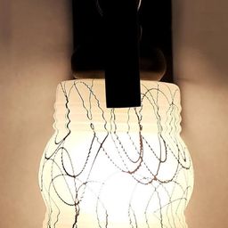 Somil Premium Designer Glass Wall / Night Lamp Elegant & Stylish Dcor Accent for Modern Interiors, color- White, Size:- 19 X 32 X 28.5 CM-image-53
