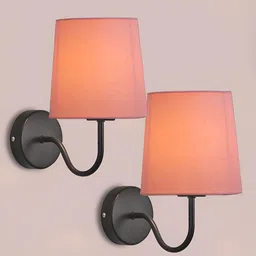 Decorcity Pink & Black Metal Contemporary Frustum Shaped Wall Lamp-2