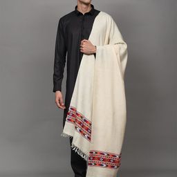Exotic India Unisex Ethnic Motifs Woven Design Shawl-picture-14