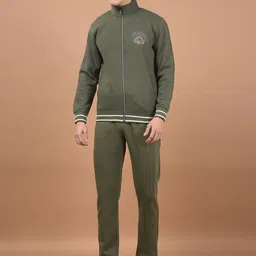Cantabil Men Printed Mock Collar Long Sleeves Track Suit-image-12