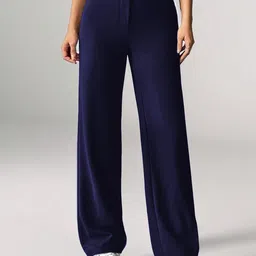 KERI PERRY Women Relaxed Straight Leg High-Rise Trousers-image-34
