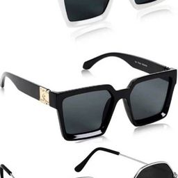 Arzonai Unisex Pack of 3 Clear Lens & Black with UV Protected Lens-picture-37