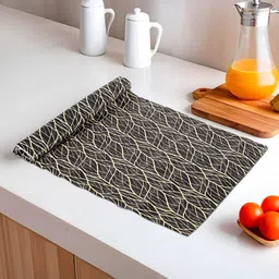 Kuber Industries Black & Cream Water Resistant Shelf Liner Organiser-image-10