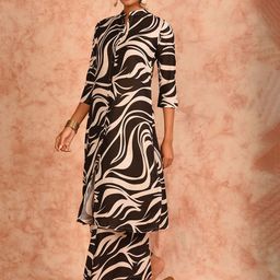 JHALAKK BY LAALZARI Printed Tunic & Palazzo Co-Ord Set image 5