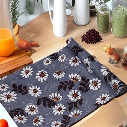 Aura Grey & White Printed Water Resistant Anti-Slip Shelf Liner Organiser-2