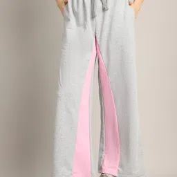 A AND K Women Colourblocked Slim-Fit Pure Cotton Track Pants-image-85