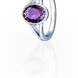 GenZcomplex Purple Brass Amethyst Finger Ring-image-89