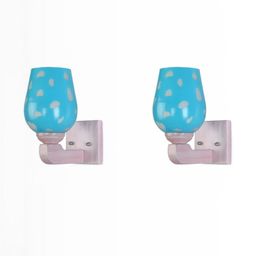 1ST TIME Blue & White Solid Glass Traditional Cylinder Wall Lamps Wall Lamps-picture-18